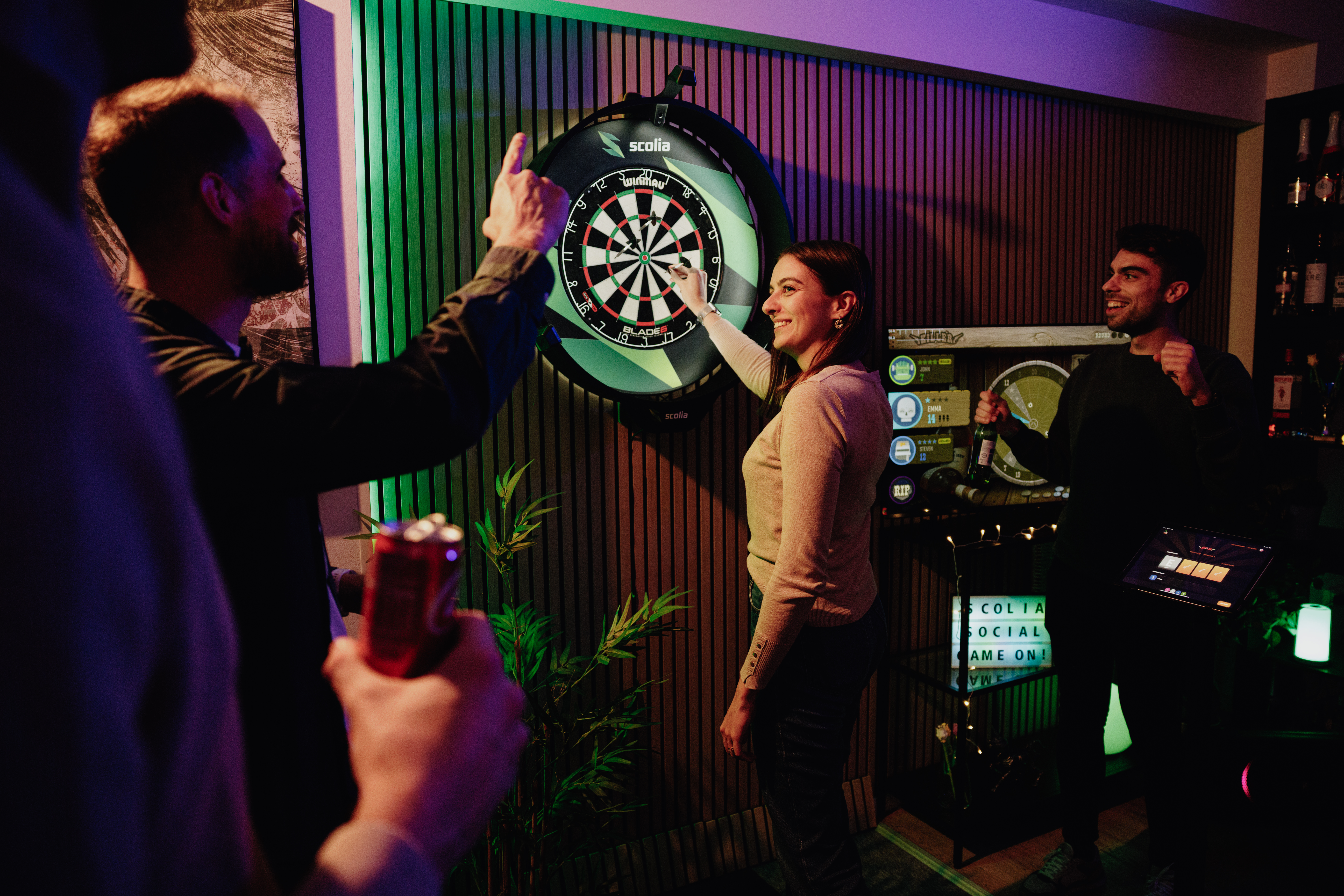 Dart-bane med scoreboard